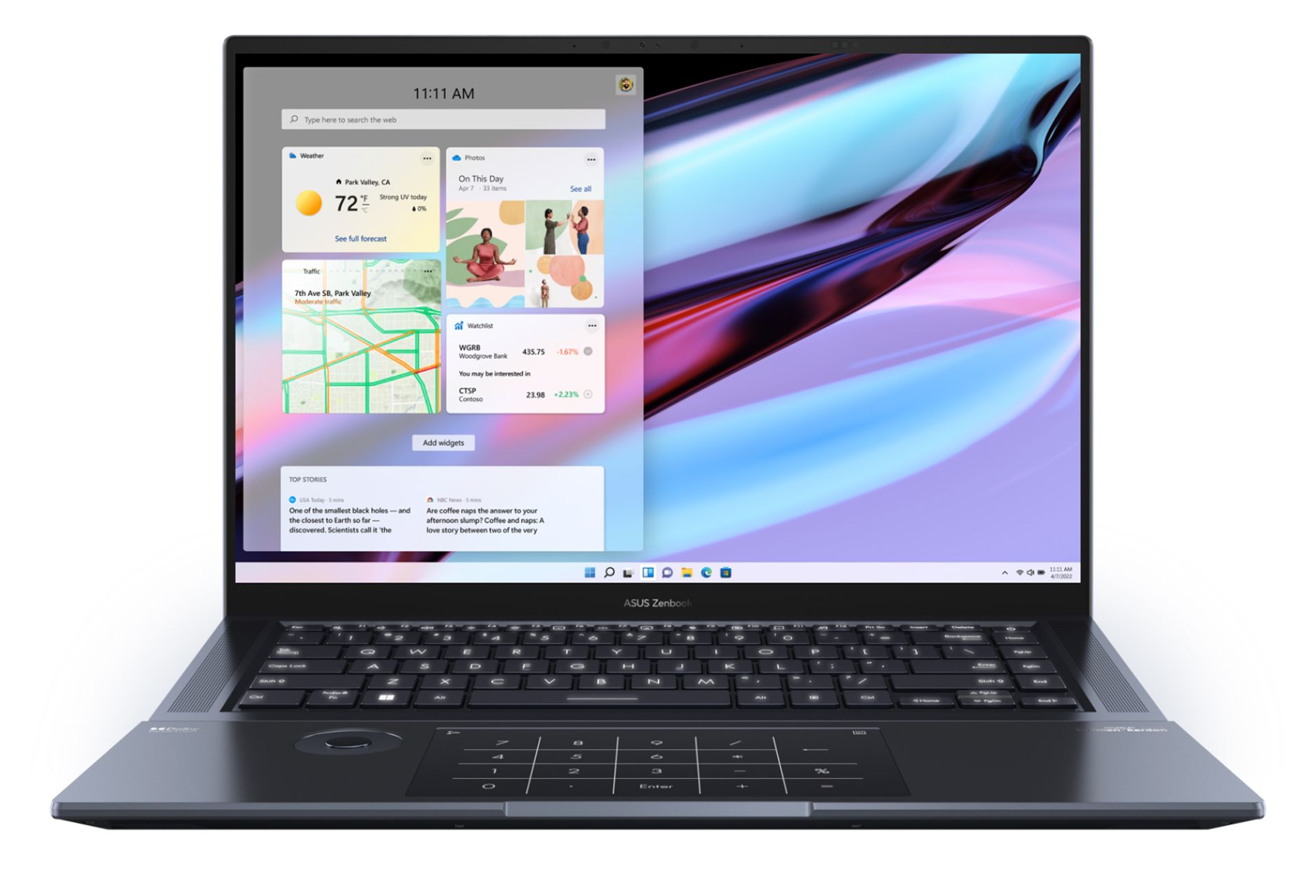 نمای جلو لپ تاپ ایسوس ZenBook Pro Duo 16X UX7602ZM