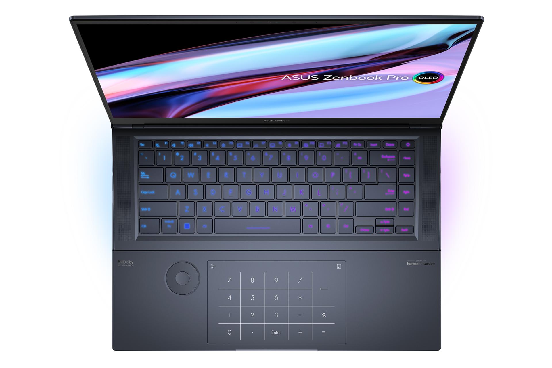 نمای بالا لپ تاپ ایسوس ZenBook Pro Duo 16X UX7602ZM