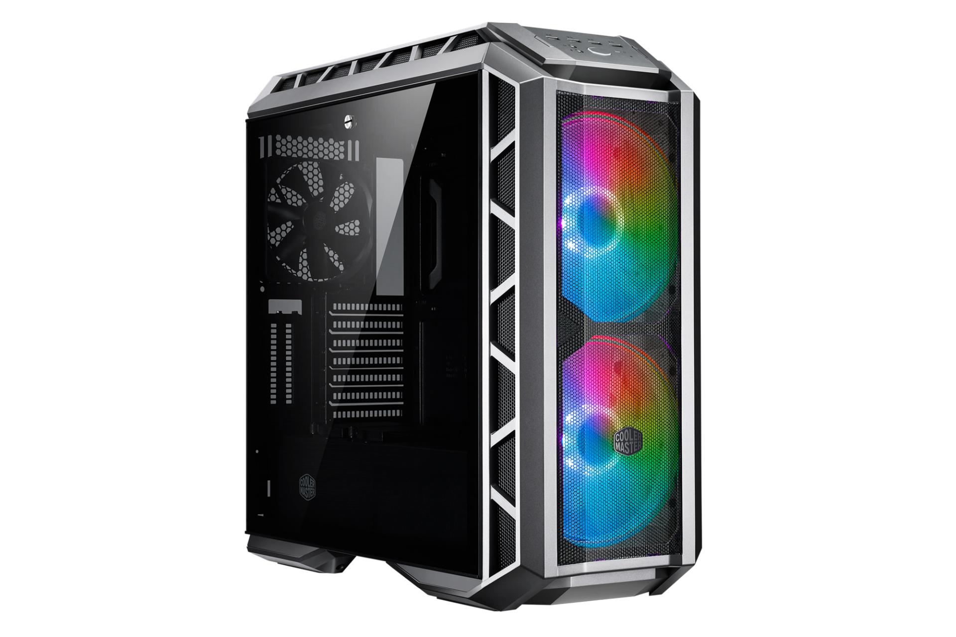 نمای نیم رخ جلو و سمت چپ کیس کامپیوتر کولر مستر MASTERCASE H500P MESH ARGB