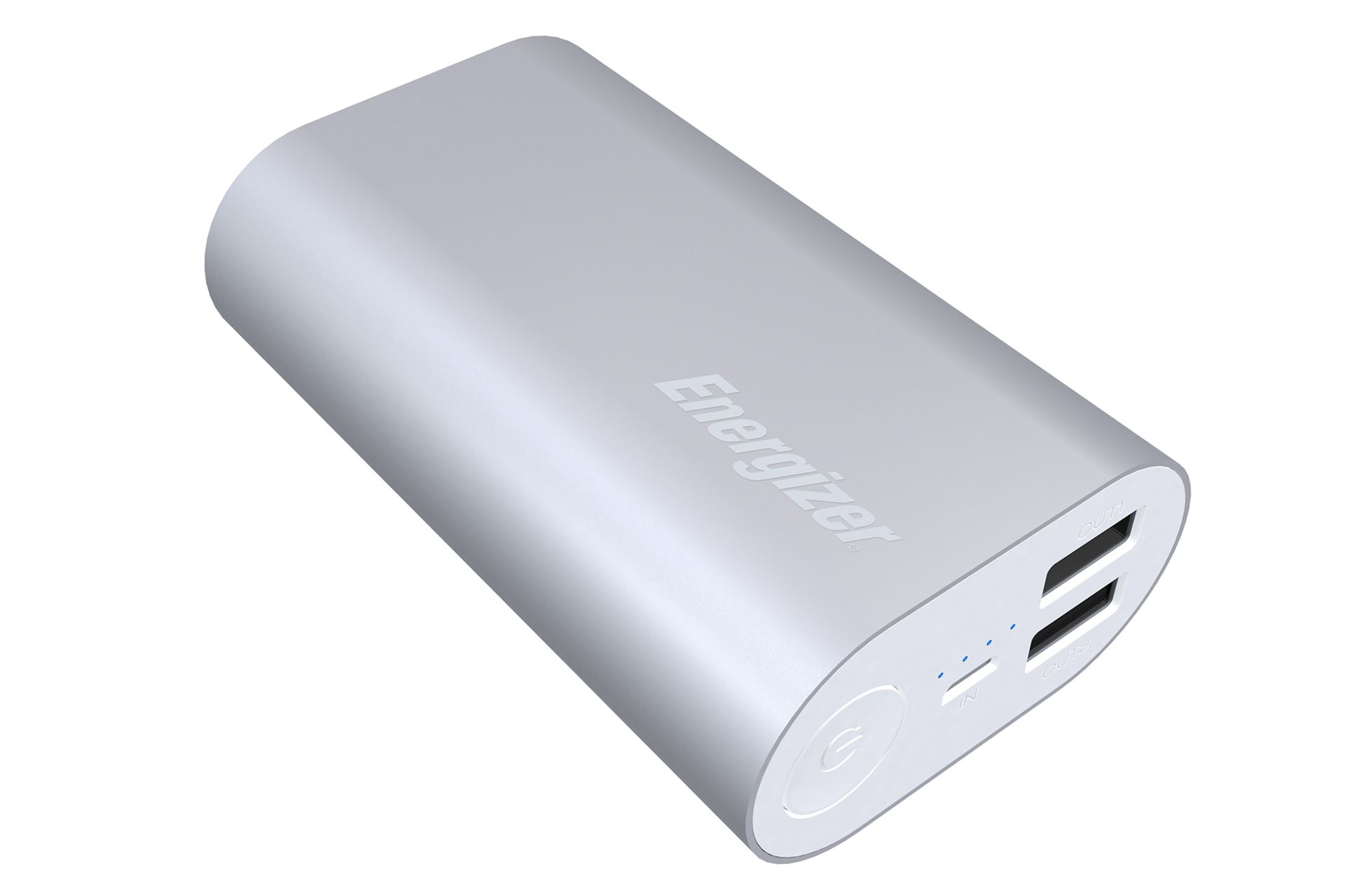 پاور بانک انرجایزر UE10008 و محل نمایش درگاه های خروجی و وردوی