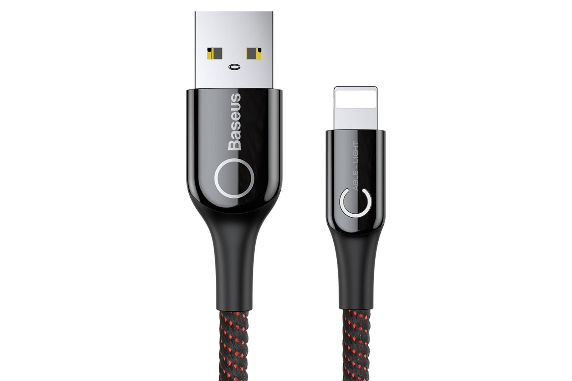 کانکتور کابل شارژ USB باسئوس USB به Lightning مدل C-Shaped Light با طول 1 متر