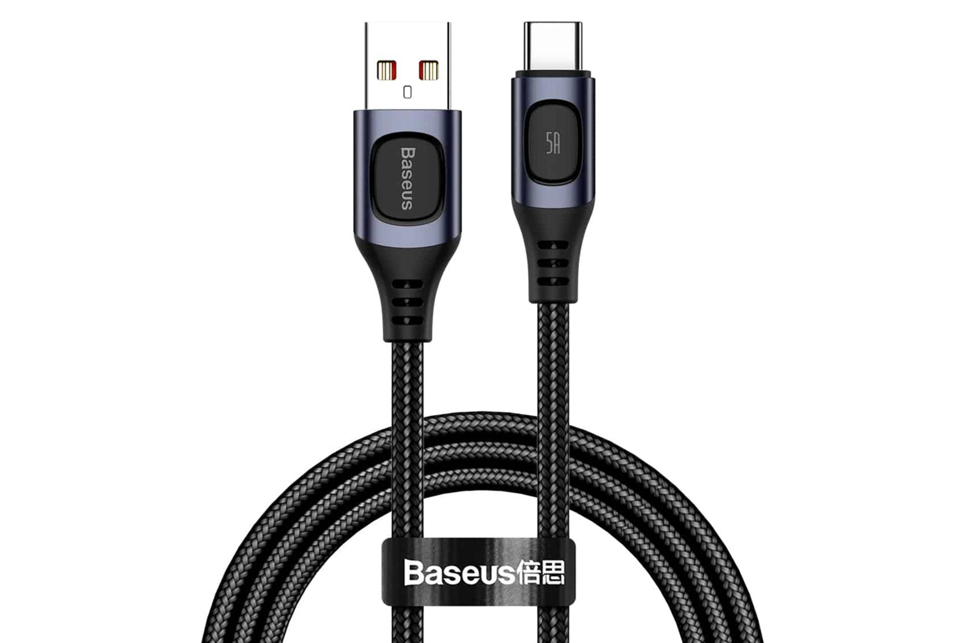 کابل شارژ USB باسئوس USB به Type-C مدل Multi-protocol با طول 2 متر مشکی
