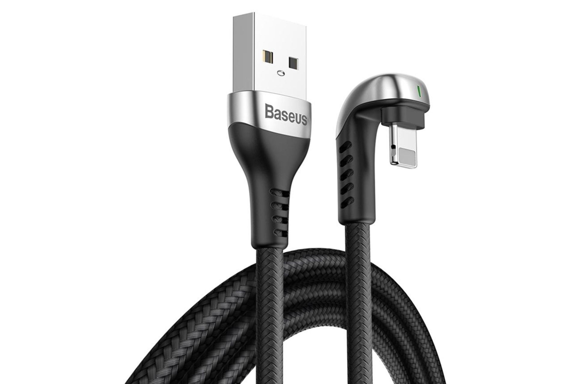 کانکتور کابل شارژ USB باسئوس USB به Lightning مدل Green U-shaped lamp با طول 1 متر