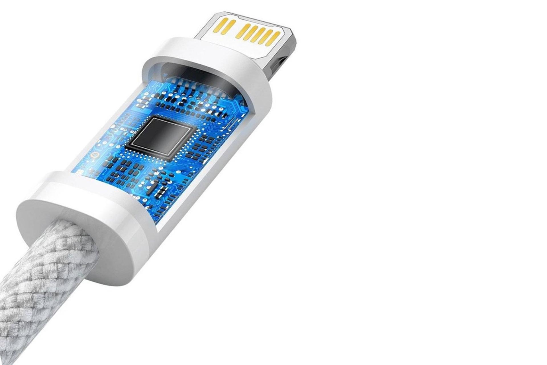 کانکتور کابل شارژ USB باسئوس Type-C به Lightning مدل Dynamic 2 با طول 2 متر