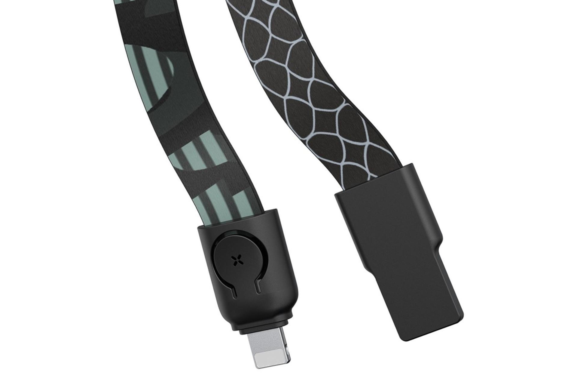 کانکتور کابل شارژ USB باسئوس USB به Lightning مدل Golden Collar با طول 0.85 متر