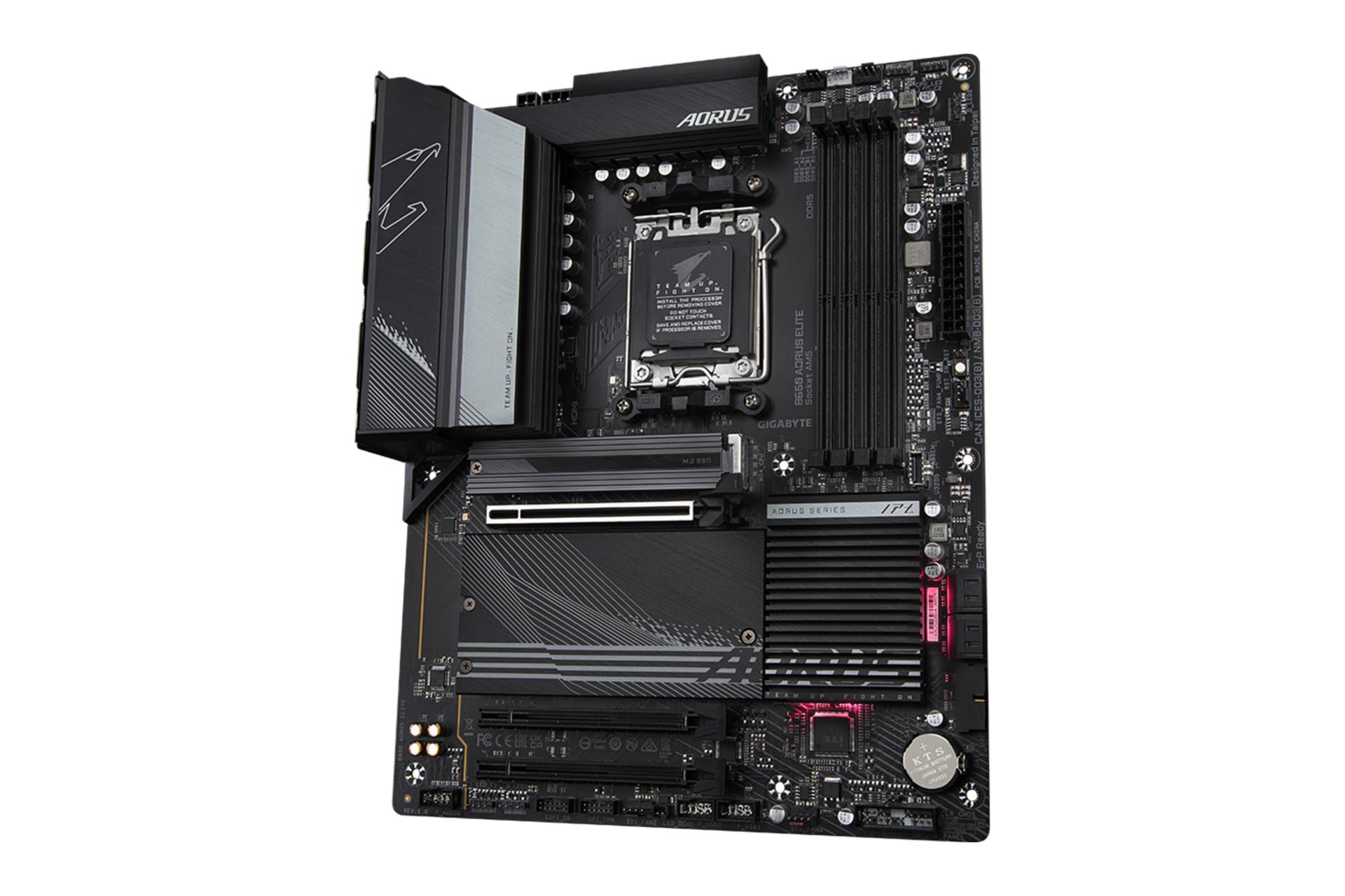 نمای کناری مادربرد گیگابایت GIGABYTE B650 AORUS ELITE (rev. 1.0)