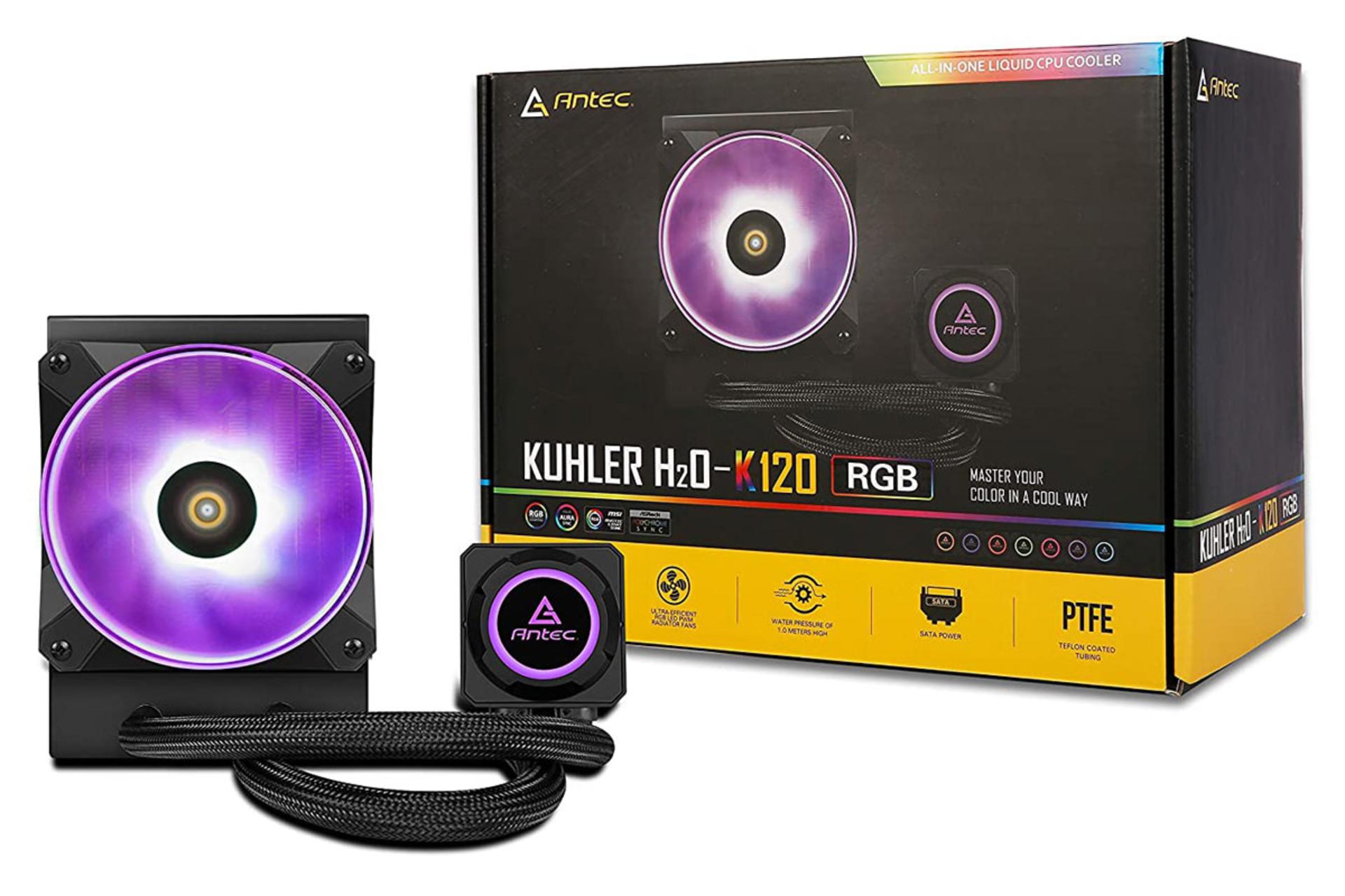 خنک کننده مایع انتک K120 RGB همراه جعبه