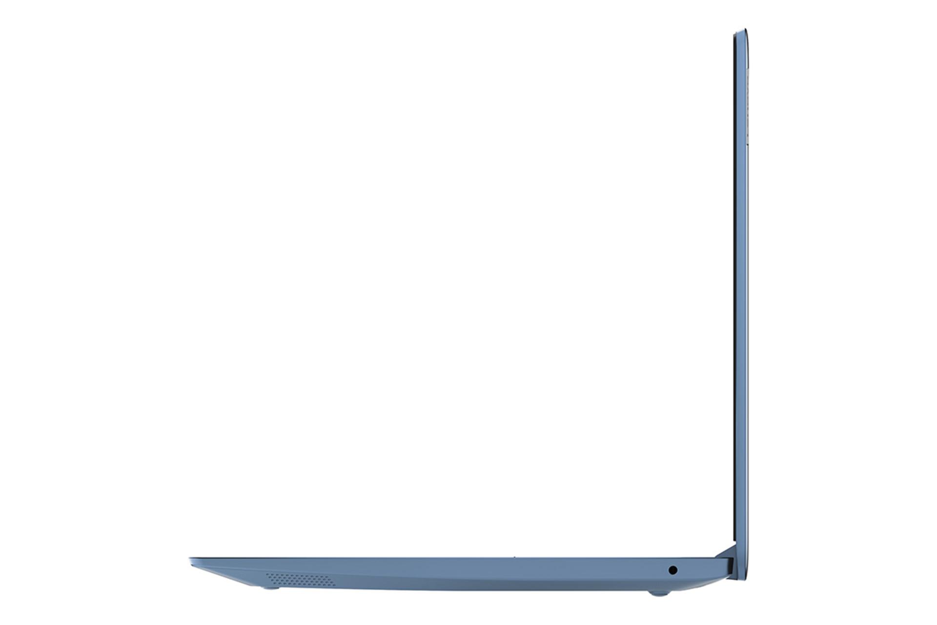 لپ تاپ لنوو آیدیاپد 1 رنگ آبی و نمایش ضخامت محصول