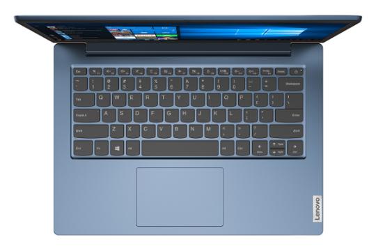 لپ تاپ لنوو آیدیاپد 1 رنگ آبی از نمای بالا