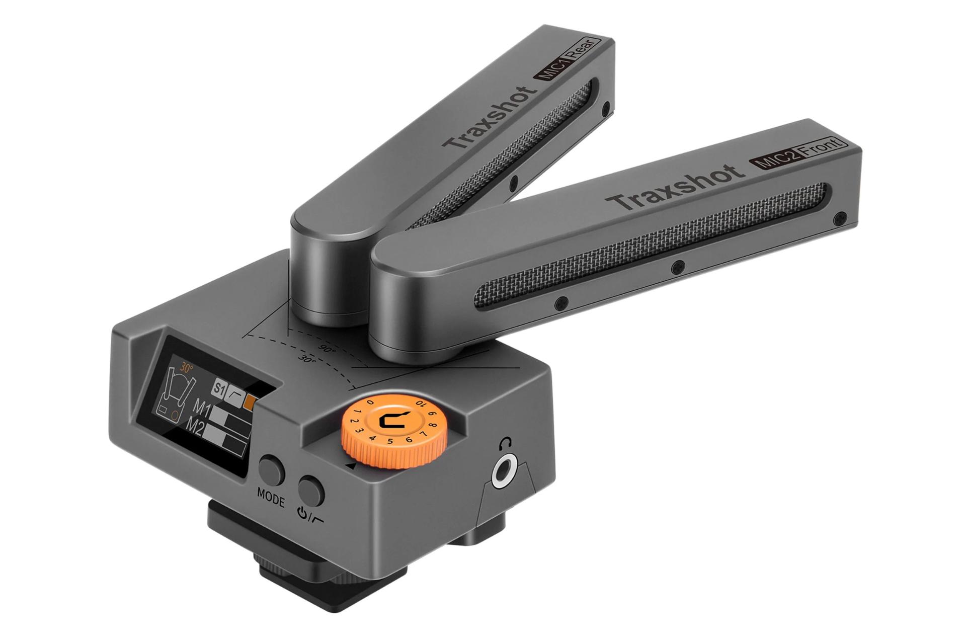 نمای نیم رخ جلو و سمت راست میکروفون کامیکا Traxshot