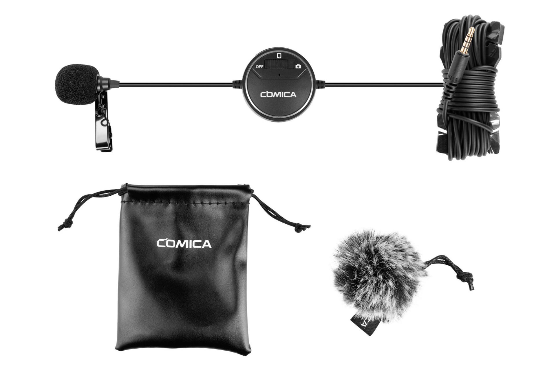 محتویات همراه میکروفون کامیکا SIG.LAV V03