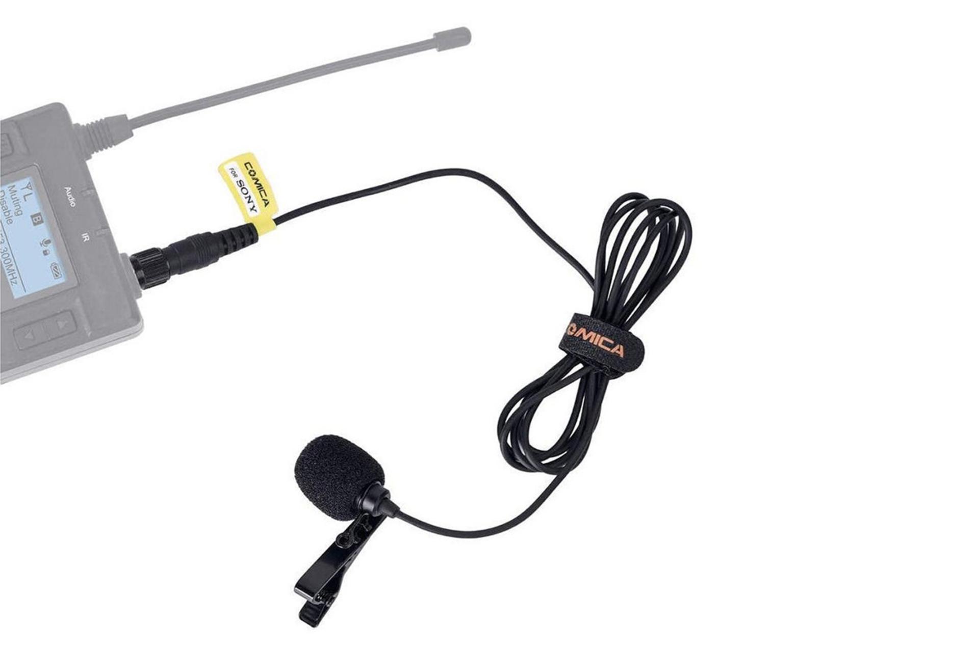 نمایش سازگاری میکروفون کامیکا CoMica CVM-M-O2 با میکروفون سونی