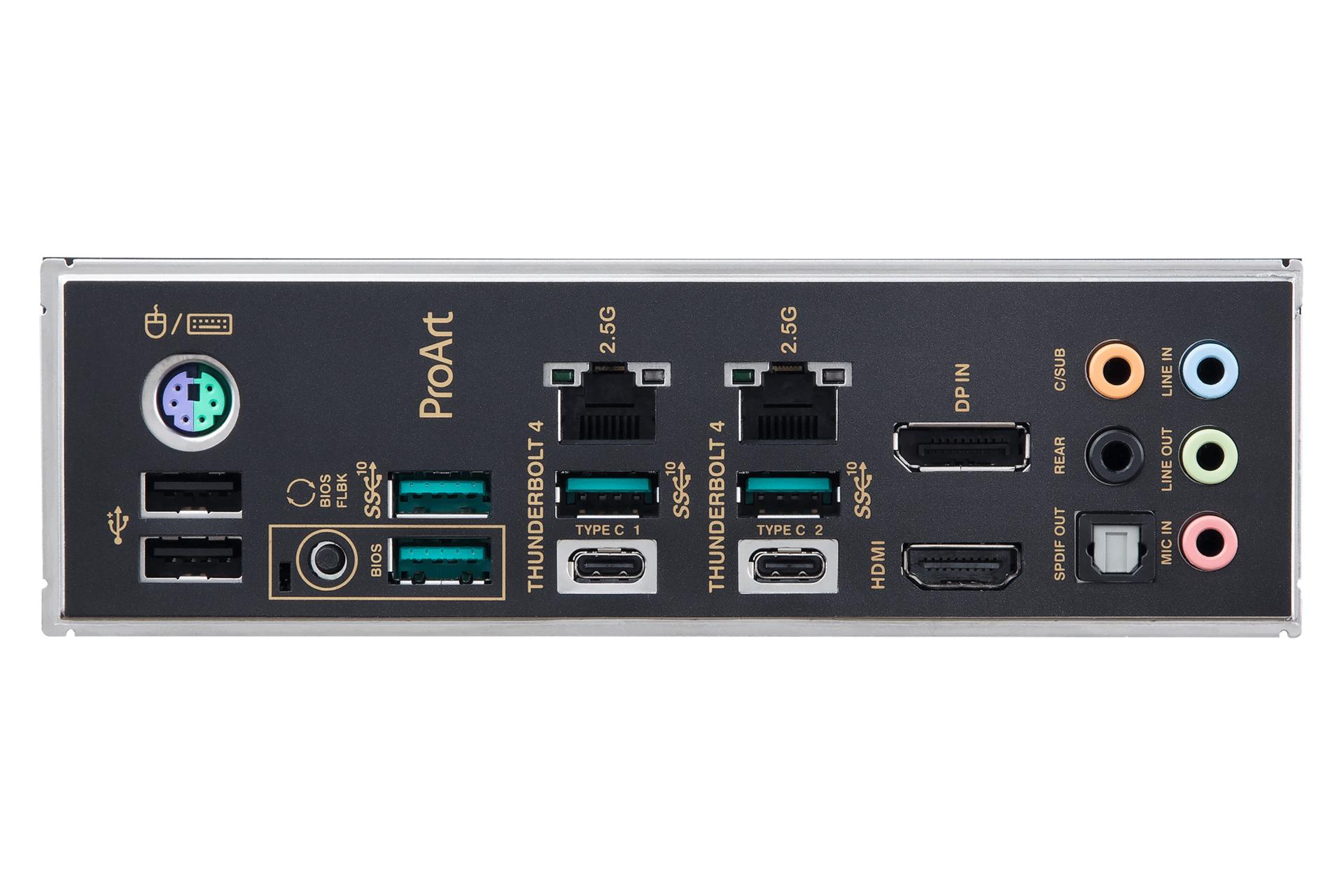 درگاه‌های مادربرد ایسوس ASUS ProArt B550-CREATOR