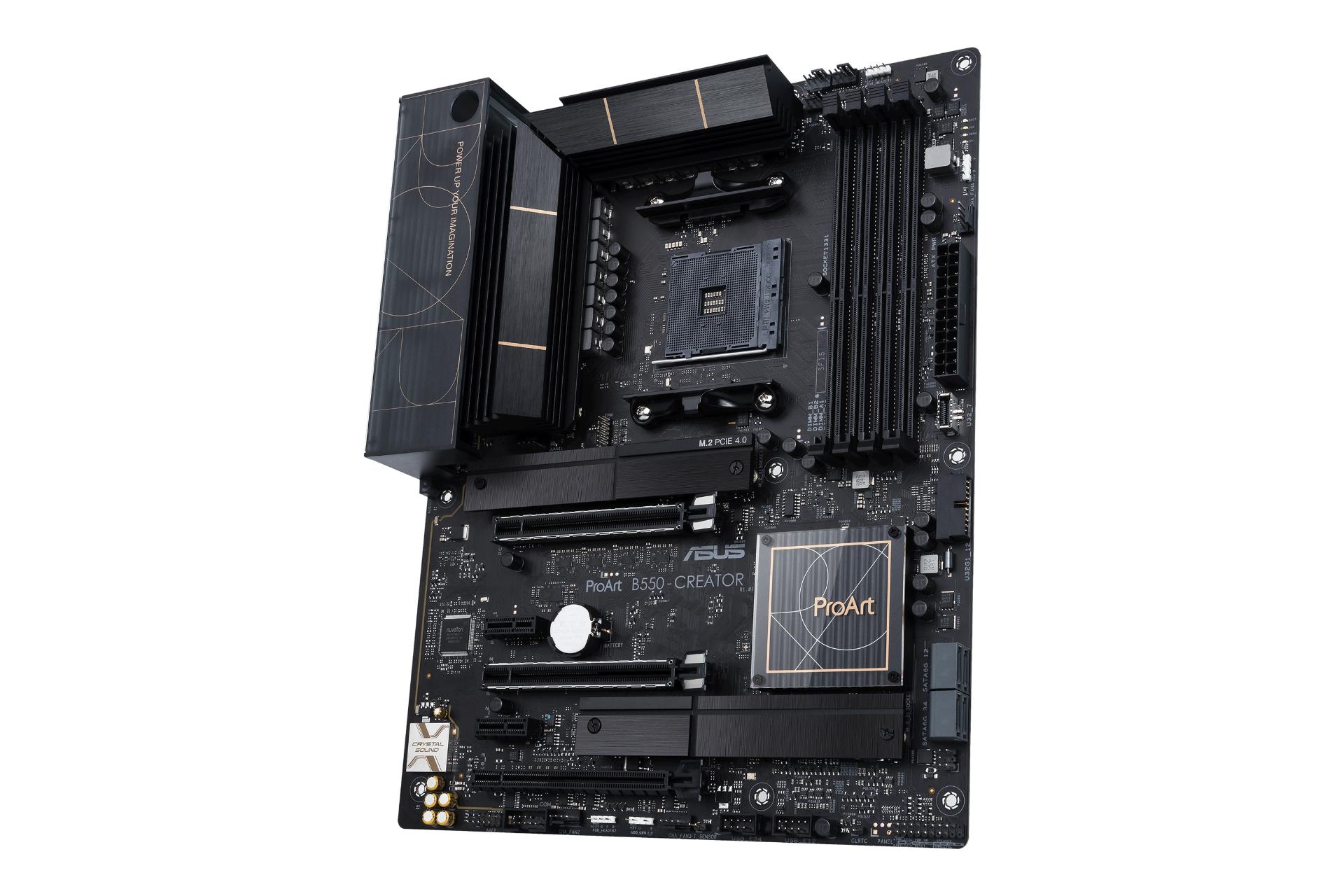نمای کناری مادربرد ایسوس ASUS ProArt B550-CREATOR