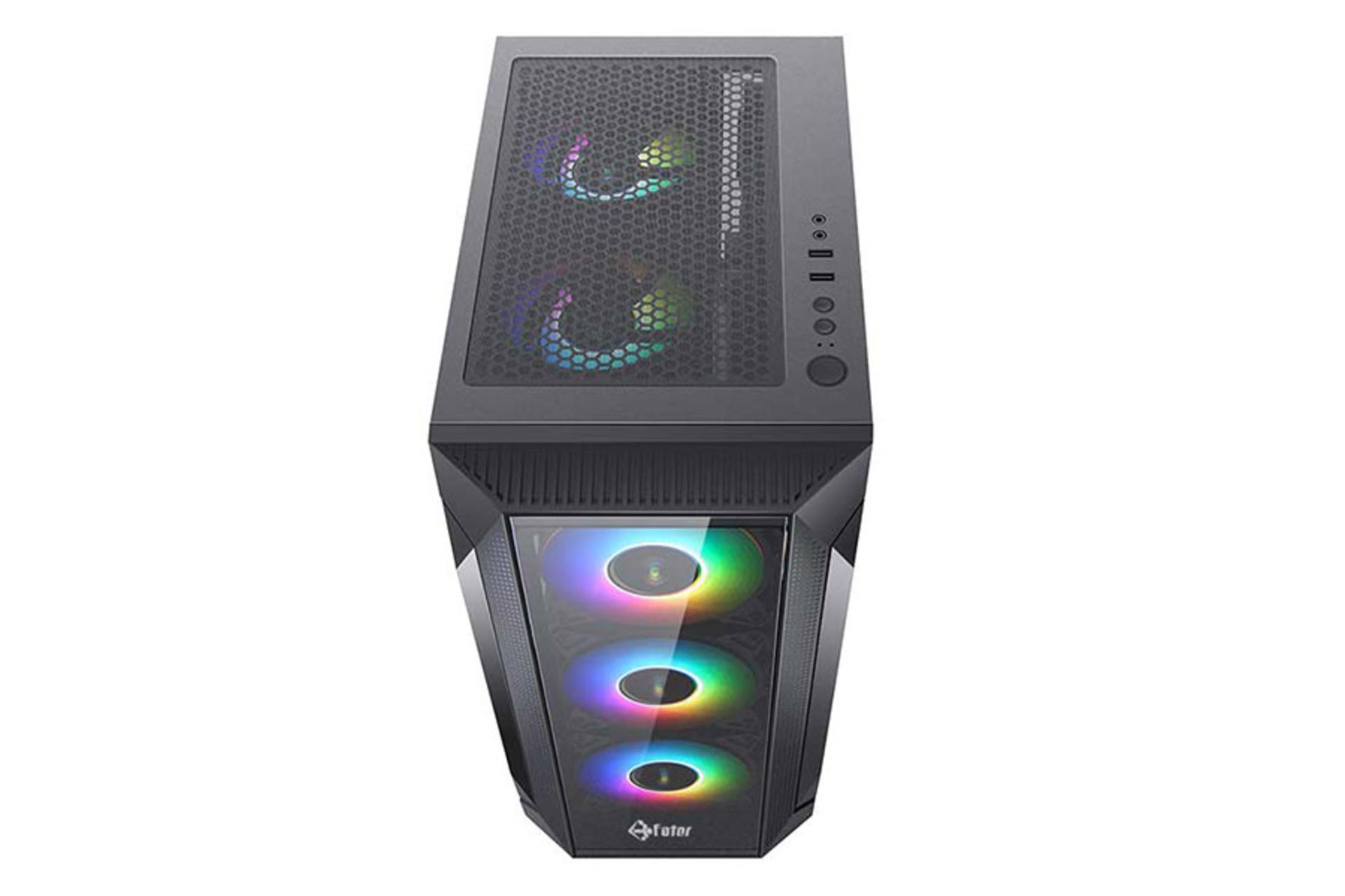 نمای جلو، فیلتر و دکمه‌های بالای کیس کامپیوتر فاطر مدل FG-718