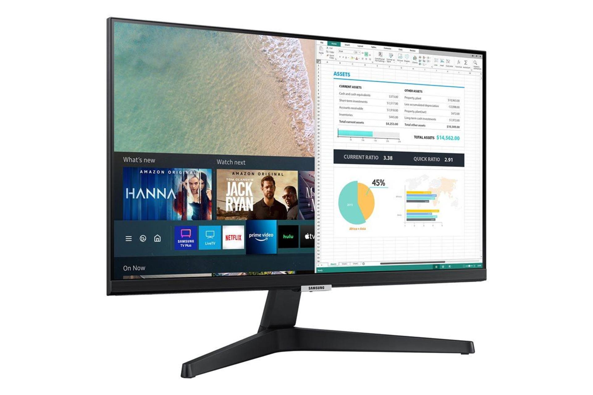 نمای چپ مانیتور سامسونگ 24 اینچ مدل 24M50A