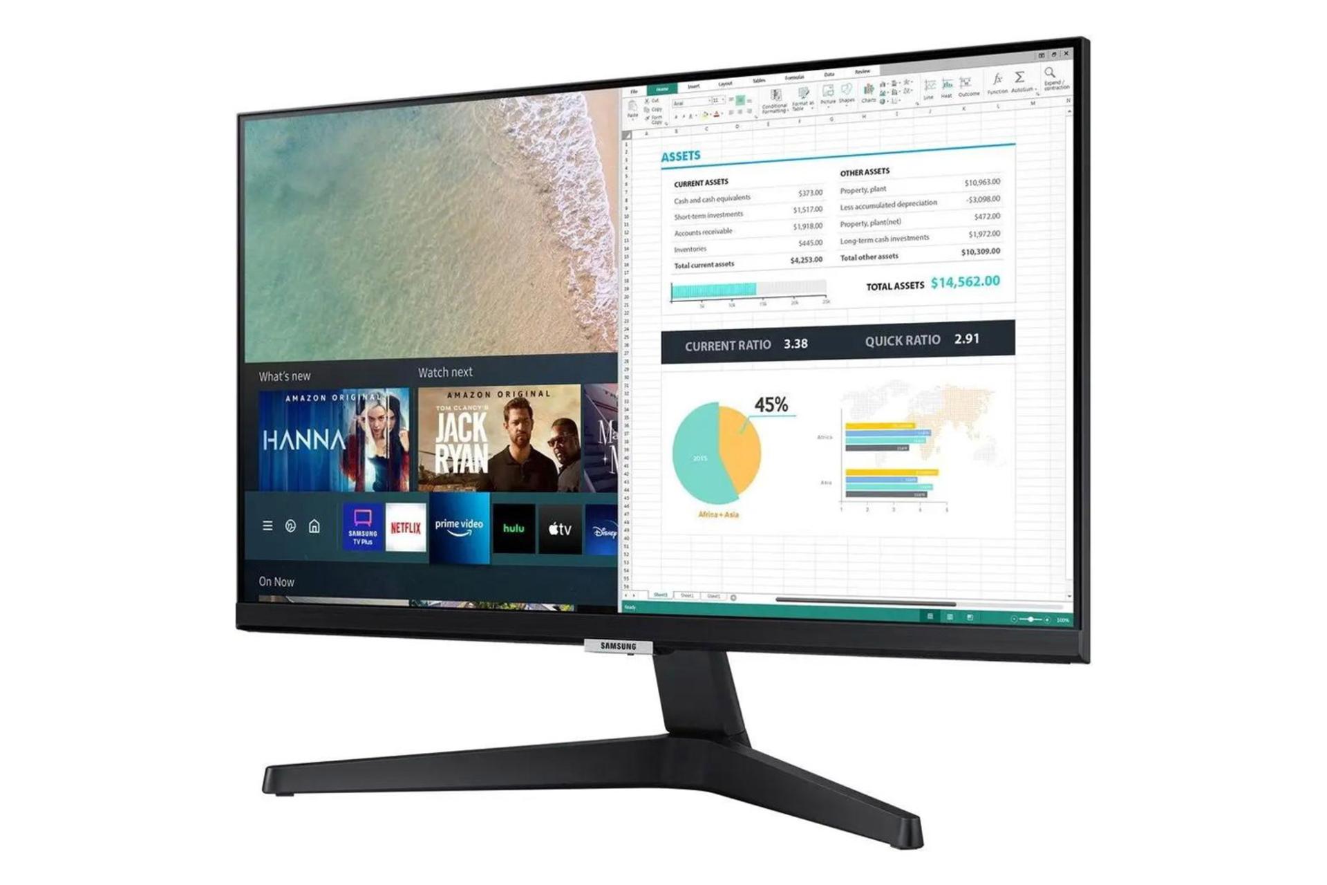 نمای راست مانیتور سامسونگ 24 اینچ مدل 24M50A