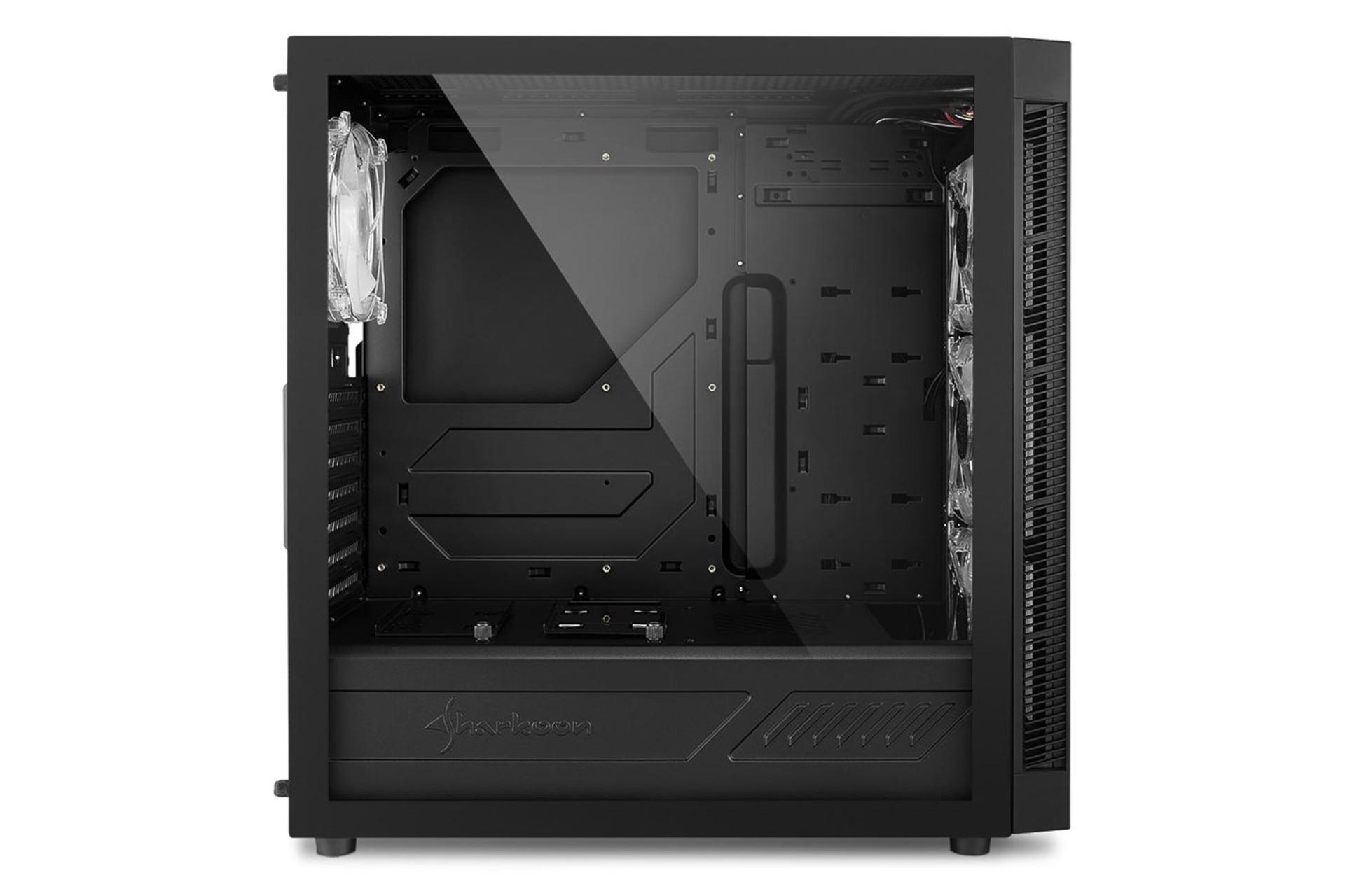 نمای داخل پنل شیشه‌ای سمت چپ کیس کامپیوتر شارکن TG5 Pro RGB