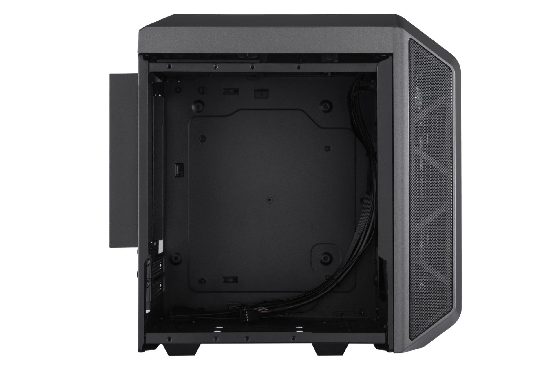 نمای داخل سمت چپ کیس کامپیوتر کولر مستر MASTERCASE H100