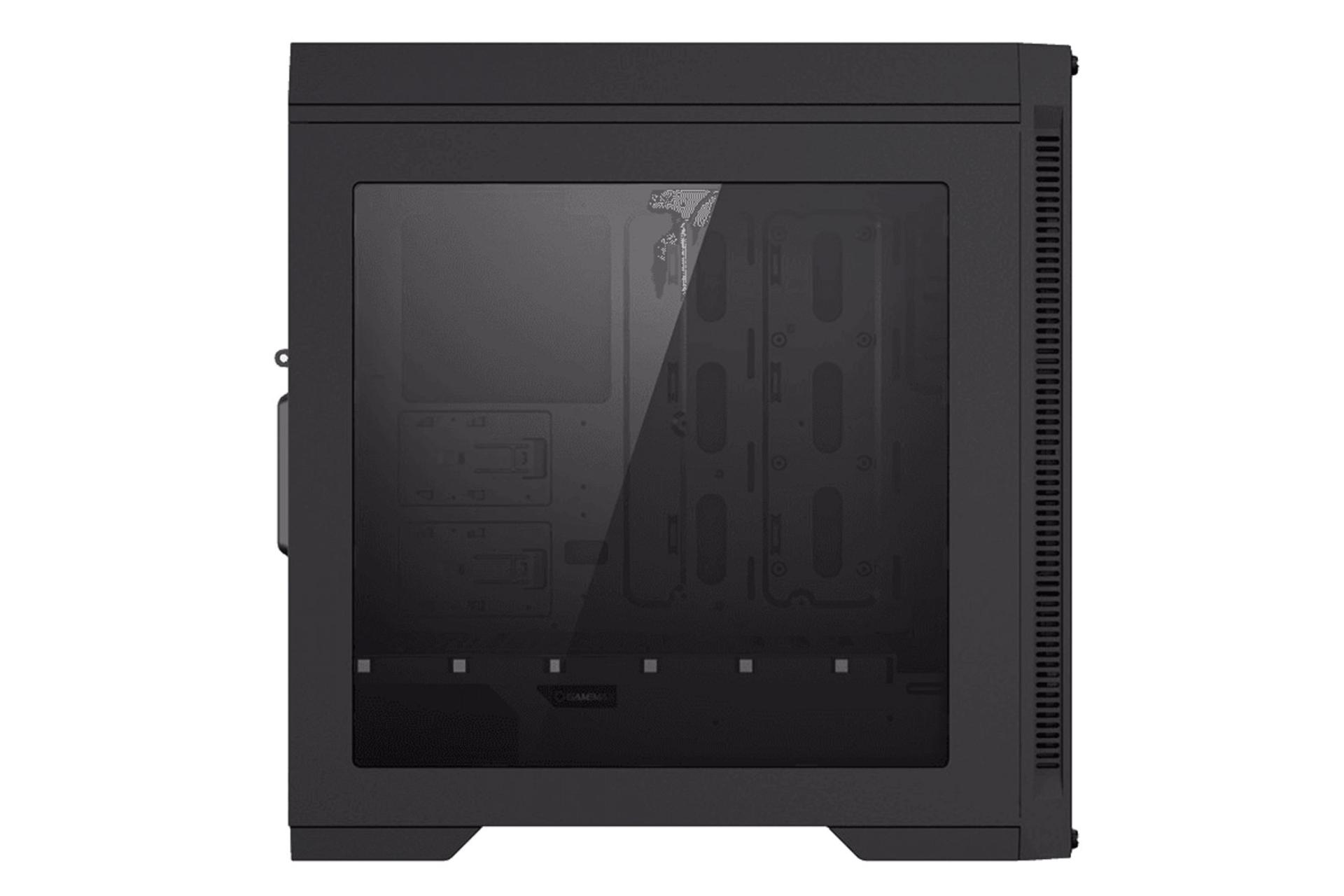 نمای درب شیشه ای سمت چپ کیس کامپیوتر گیم مکس M911 Rainbow