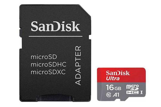 SanDisk Ultra A1 microSDHC Class 10 UHS-I U1 16GB