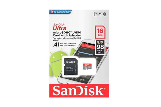 SanDisk Ultra A1 microSDHC Class 10 UHS-I U1 16GB