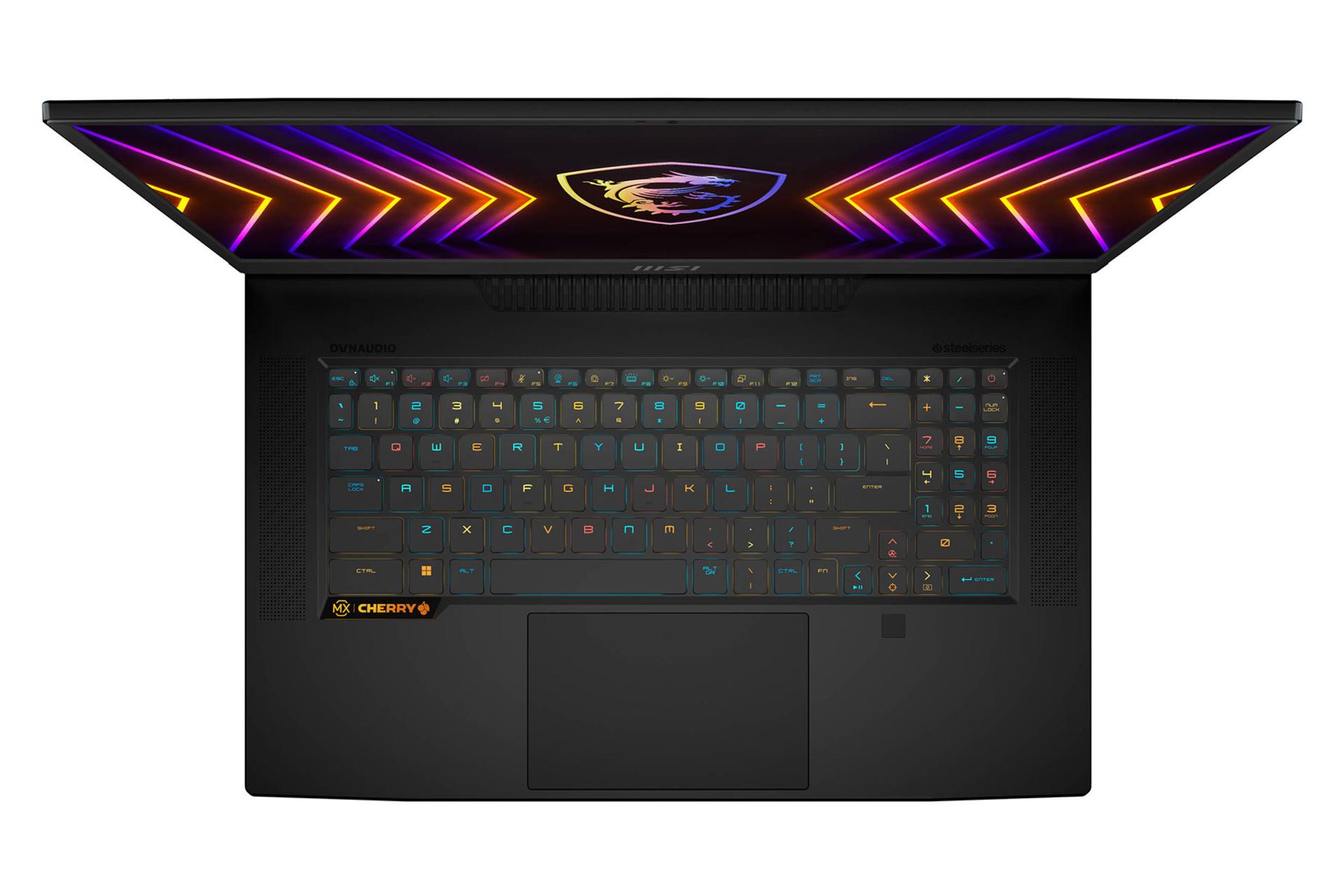 نمای بالا لپ تاپ ام اس آی تایتان GT77 12UHS