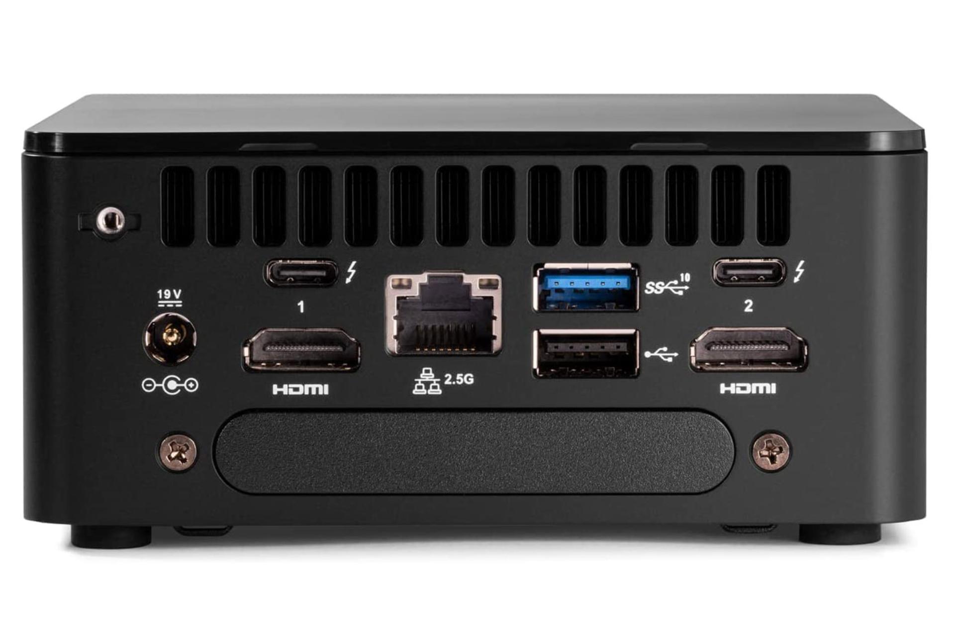 نمای پشت کامپیوتر کوچک Intel NUC 12 Pro Mini NUC12WSHI7