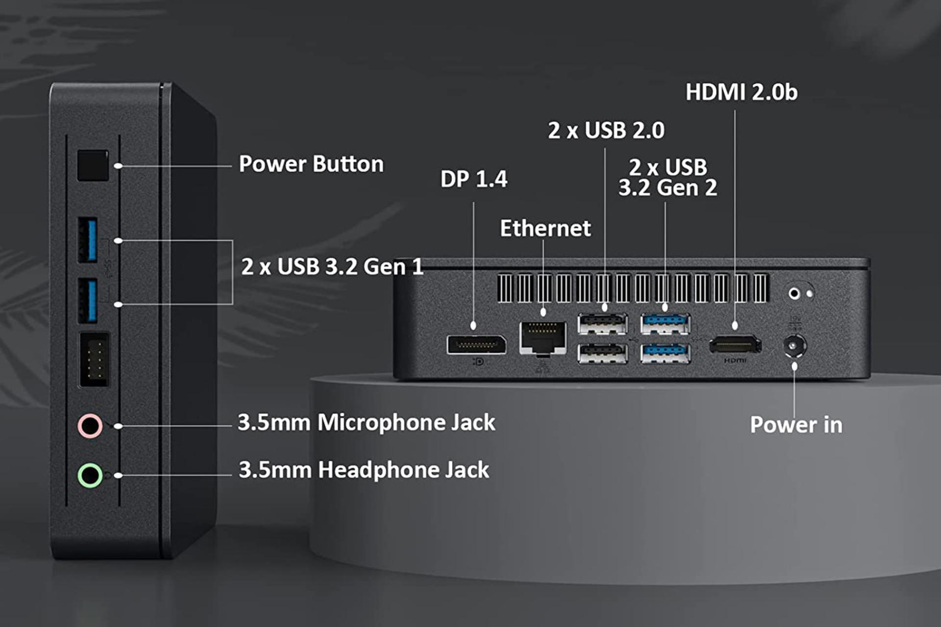 درگاه های Mini PC اینتل Intel NUC11ATBC4