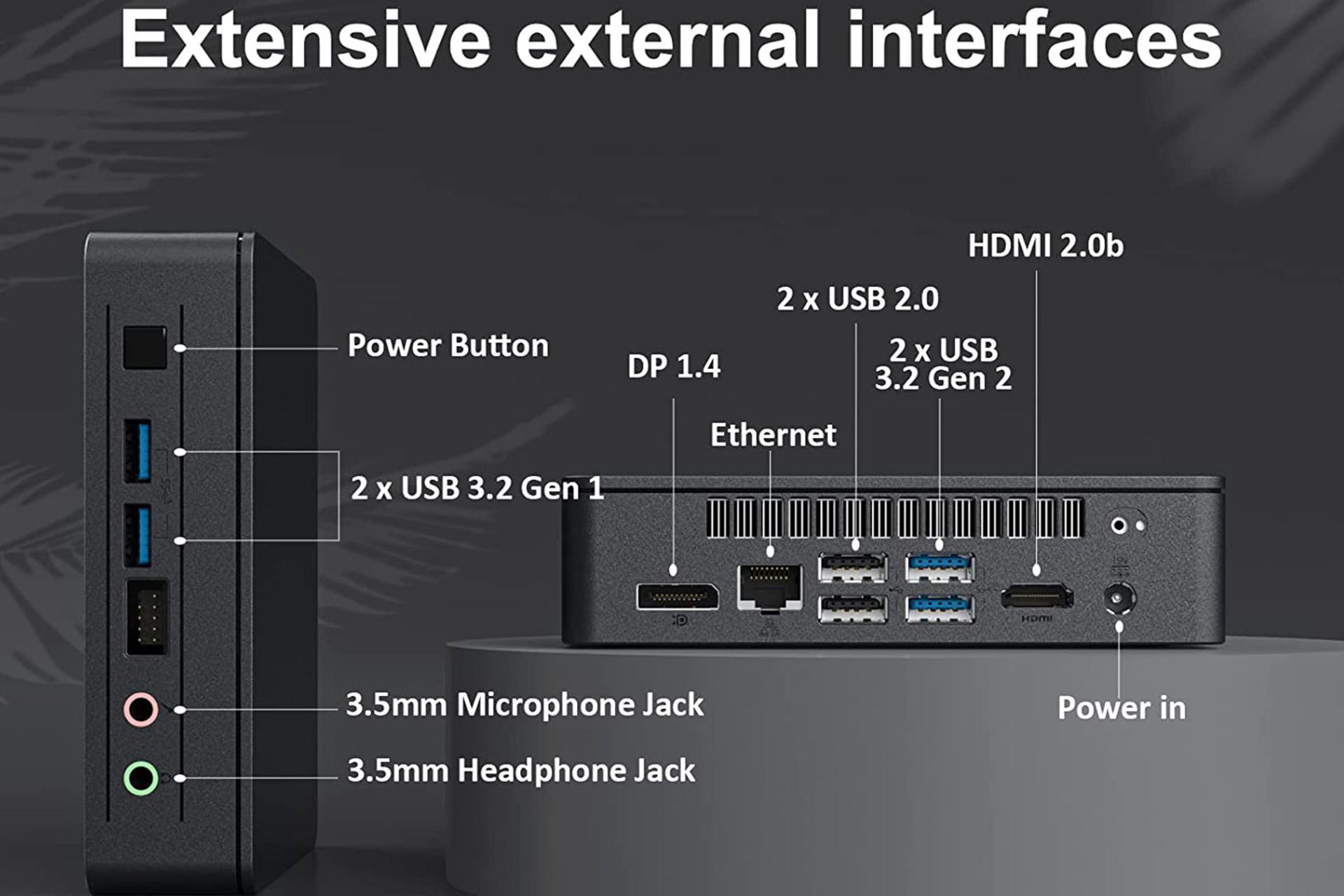 درگاه های کامپیوتر کوچک Intel NUC11ATKC4