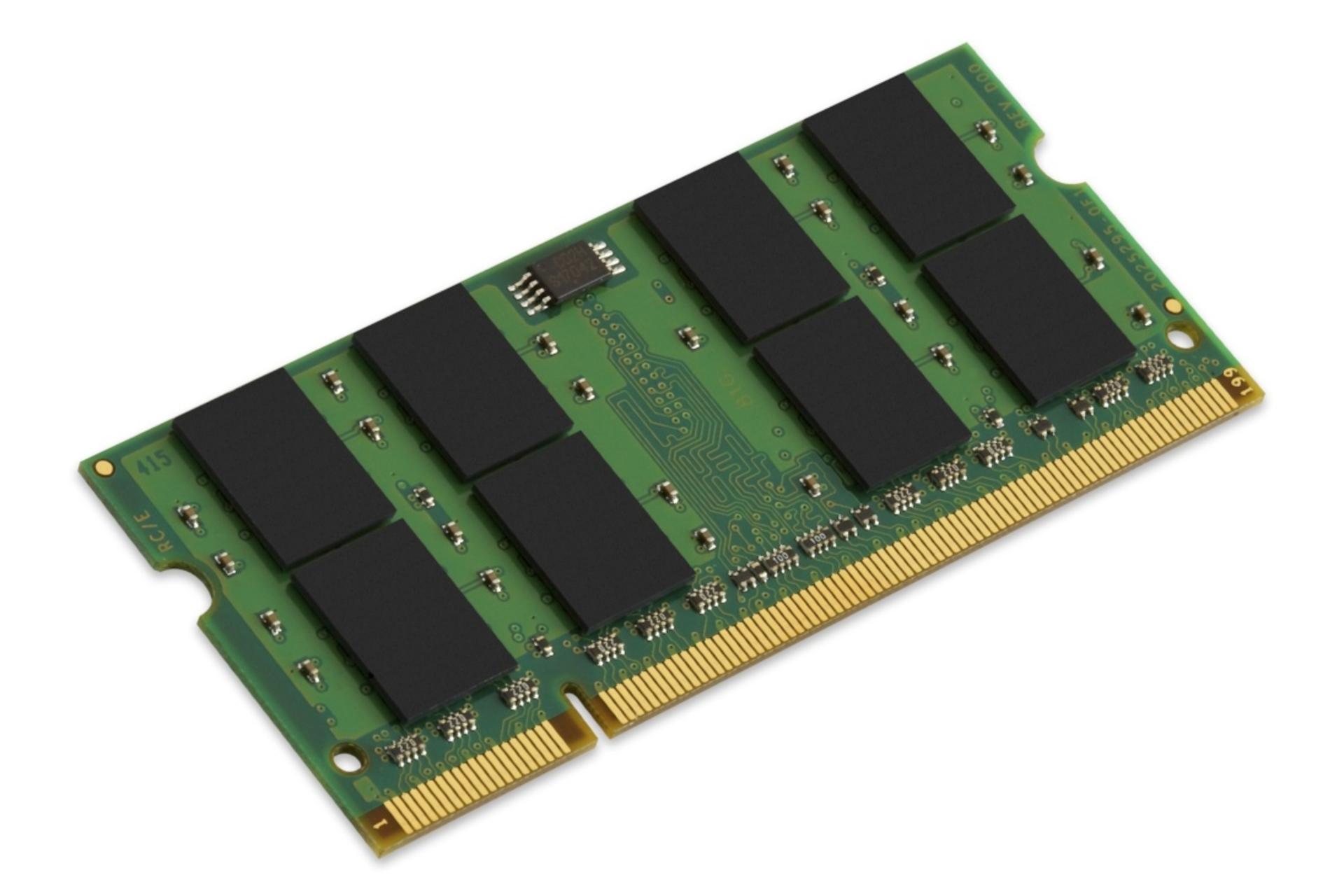 نمای جانبی رم کینگستون ValueRAM KVR800D2S6/2G ظرفیت 2 گیگابایت از نوع DDR2-800