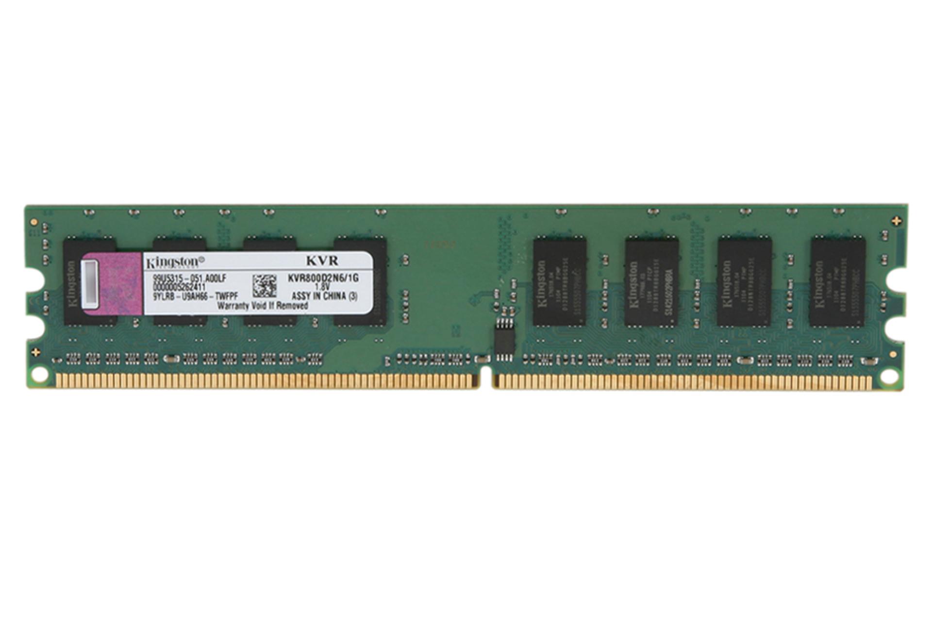 رم کینگستون KVR800D2N6/1 ValueRAM ظرفیت 1 گیگابایت از نوع DDR2-800