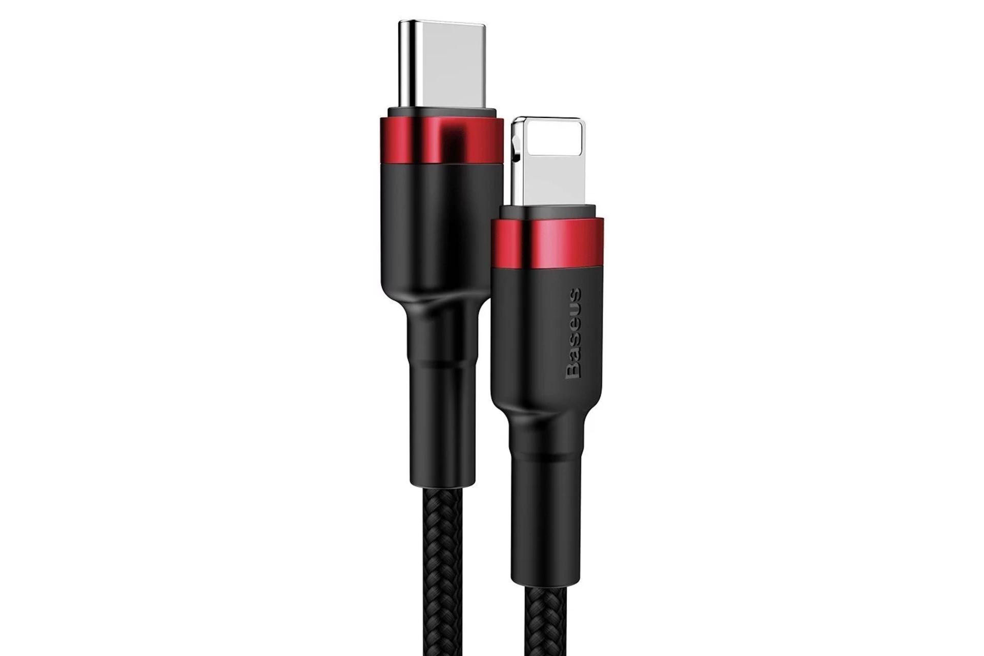 مرجع متخصصين ايران طراحي كابل شارژ USB باسئوس Type-C به Lightning مدل Cafule با طول 1 متر