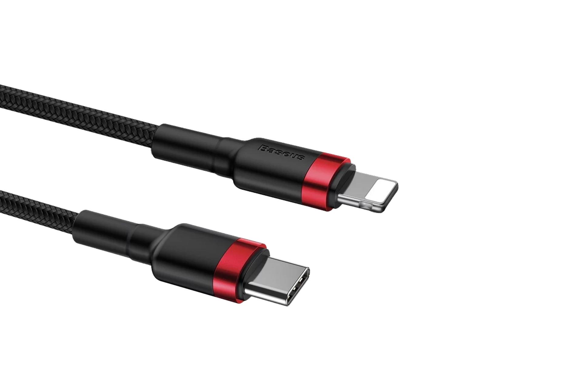 کانکتور کابل شارژ USB باسئوس Type-C به Lightning مدل Cafule با طول 1 متر