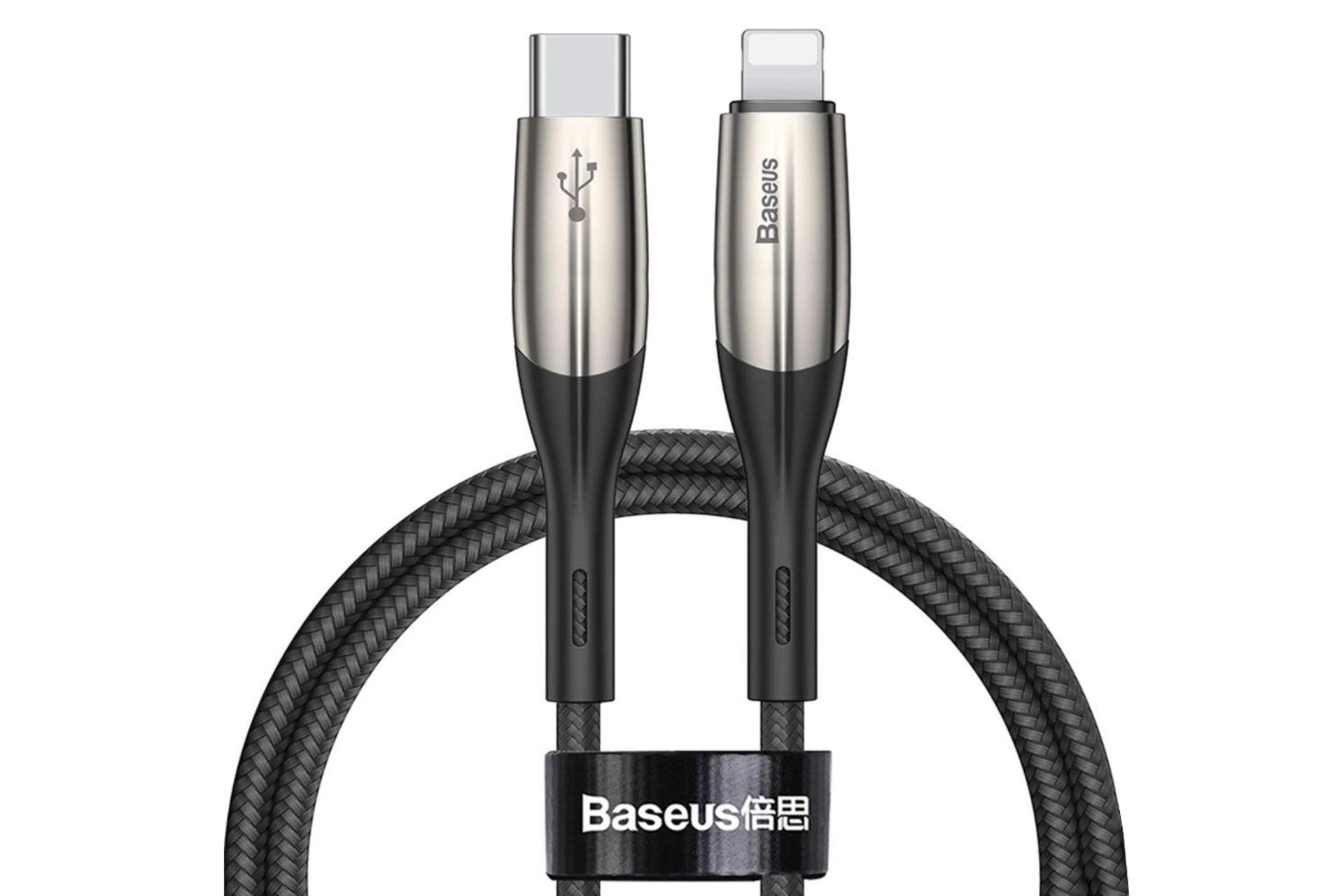 کابل شارژ USB باسئوس Type-C به Lightning مدل Horizontal PD Flash با طول 2 متر