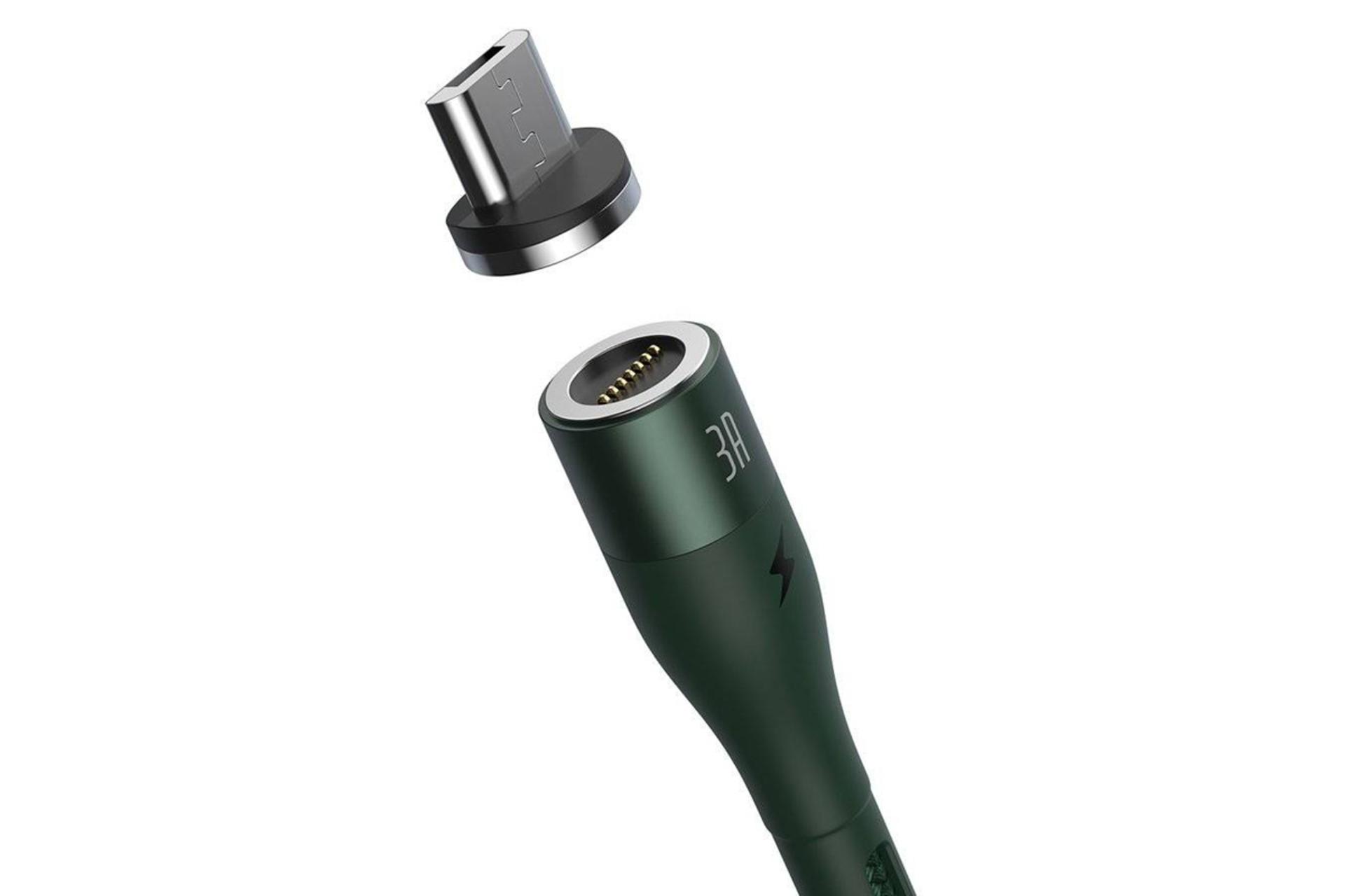 کانکتور کابل شارژ USB باسئوس USB به Micro-USB مدل Zinc Magnetic با طول 1 متر