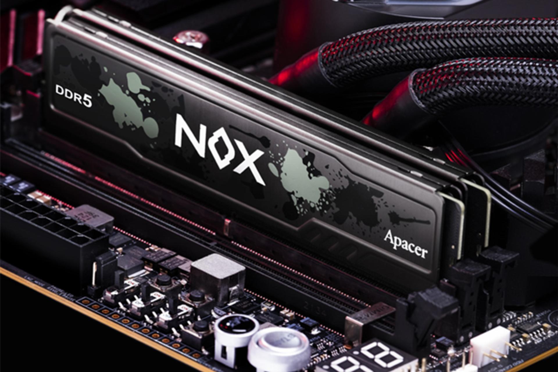 نمای روی مادربرد رم اپیسر Apacer NOX 32GB (2x16) DDR5-5200 CL38