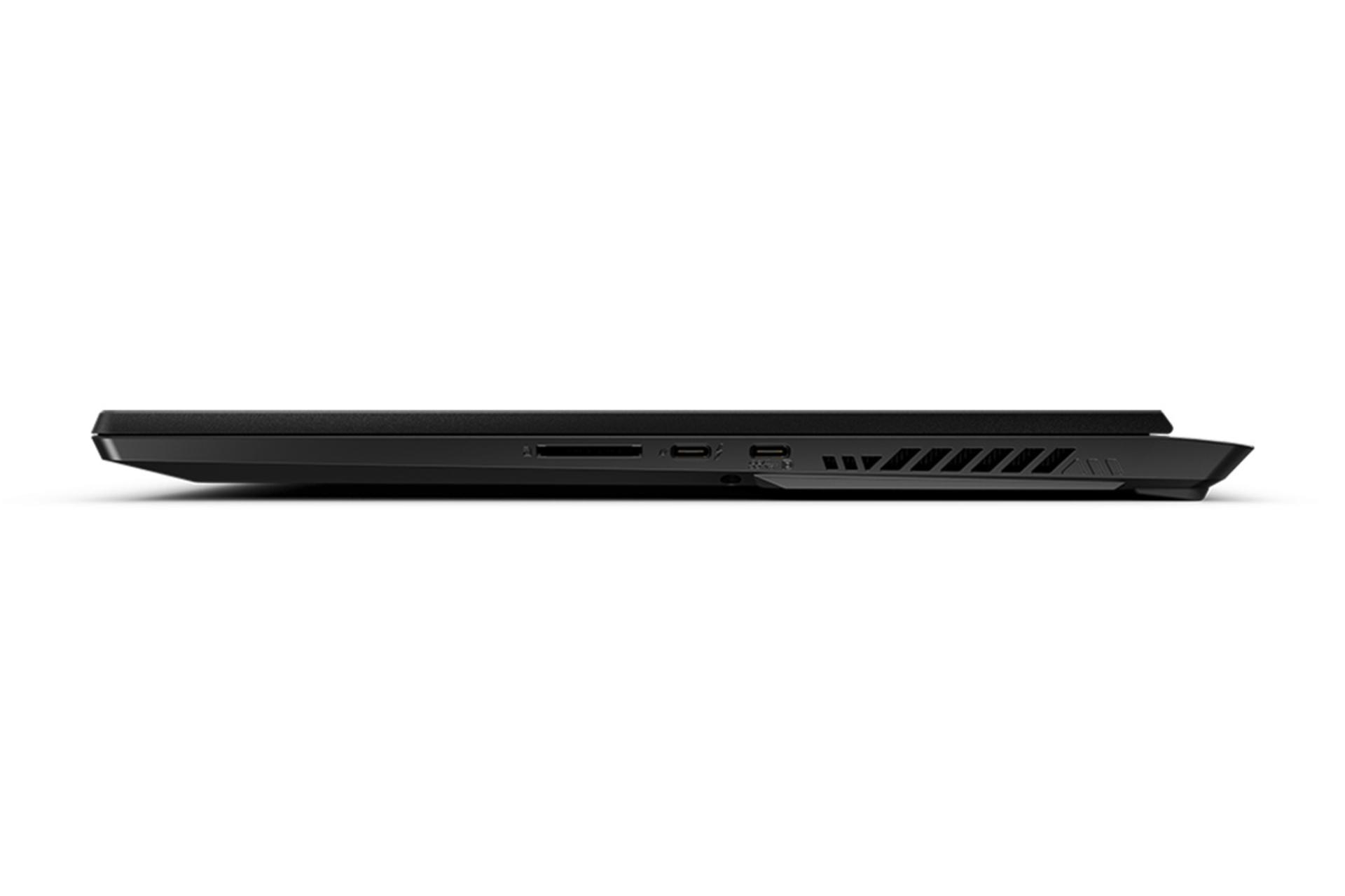 نمای کنار لپ تاپ ام اس آی استلث GS77 12UGS در حالت بسته