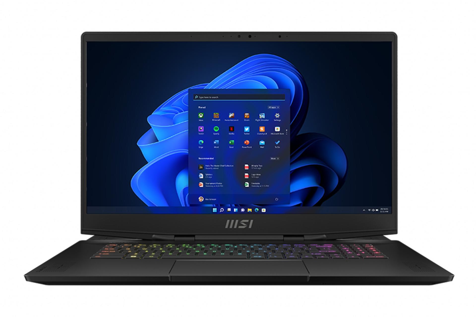 نمای جلو لپ تاپ ام اس آی استلث GS77 12UGS