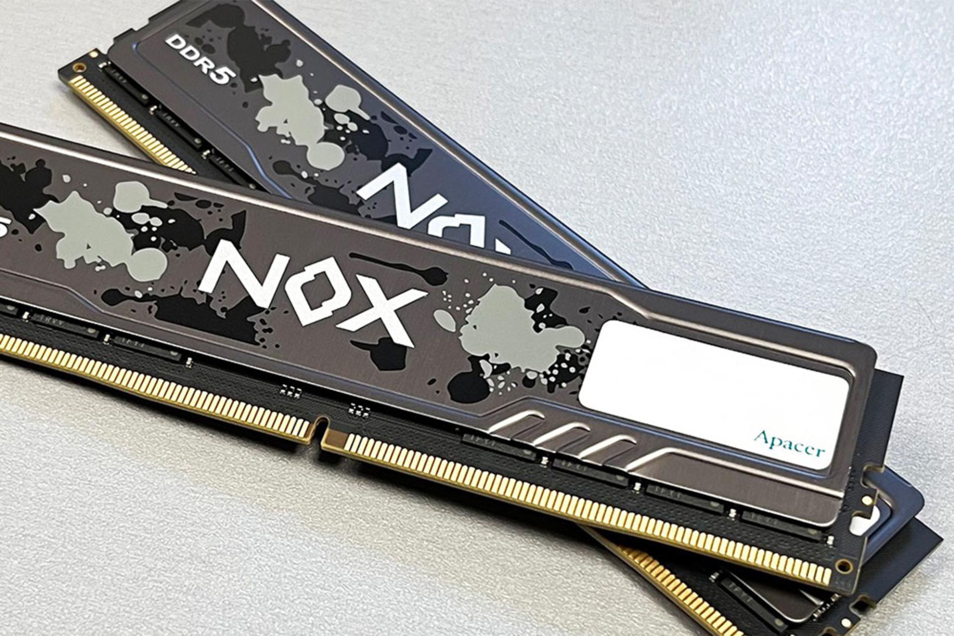 نمای کناری رم اپیسر Apacer NOX 32GB (2x16) DDR5-5200 CL38