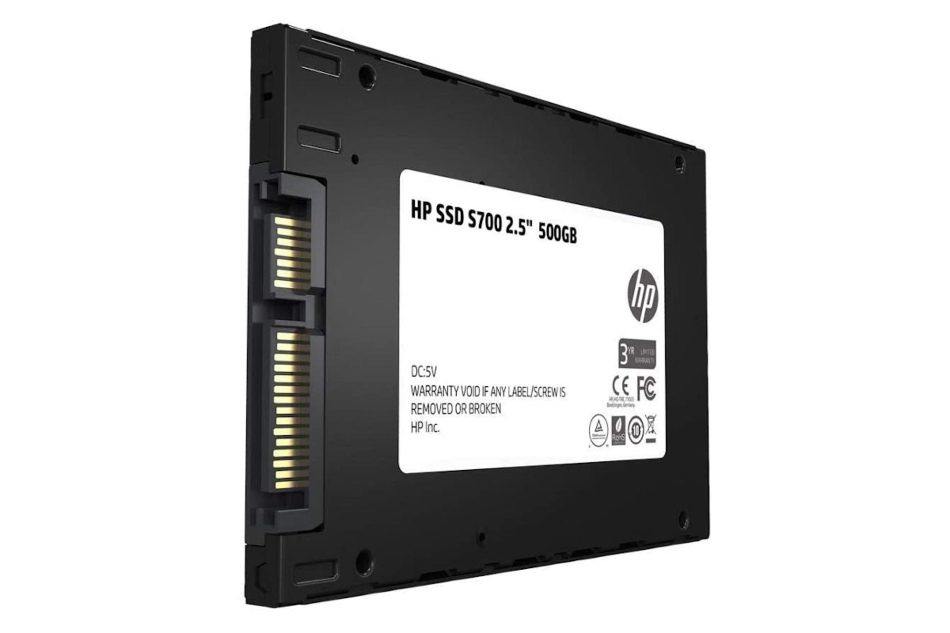نمای چپ SSD اچ پی HP S700 SATA 2.5 Inch 500GB ظرفیت 500 گیگابایت