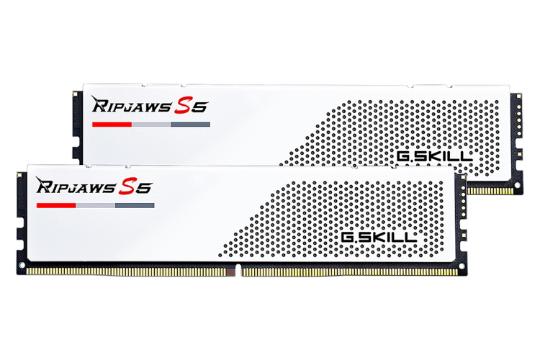 رم جی اسکیل G.SKILL Ripjaws S5 ظرفیت 32 گیگابایت (2x16) از نوع DDR5-5200 CL40 سفید