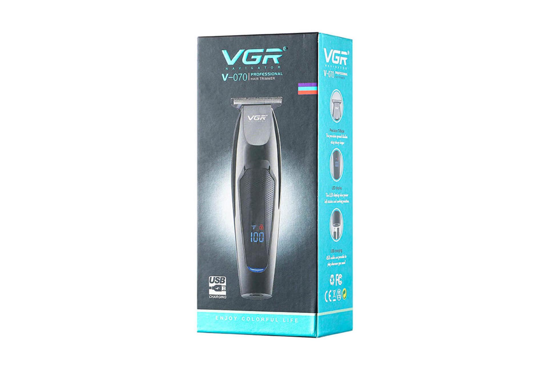 مرجع متخصصين ايران ماشين اصلاح و ريش تراش وي جي ار VGR V-070 بسته بندي