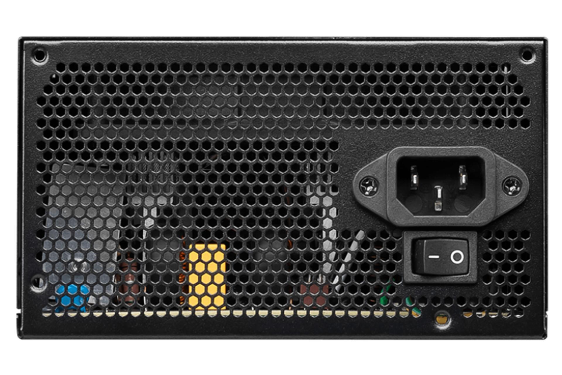 پاور کامپیوتر ام اس آی MSI MAG A600DN با توان 600 وات نمای پشت