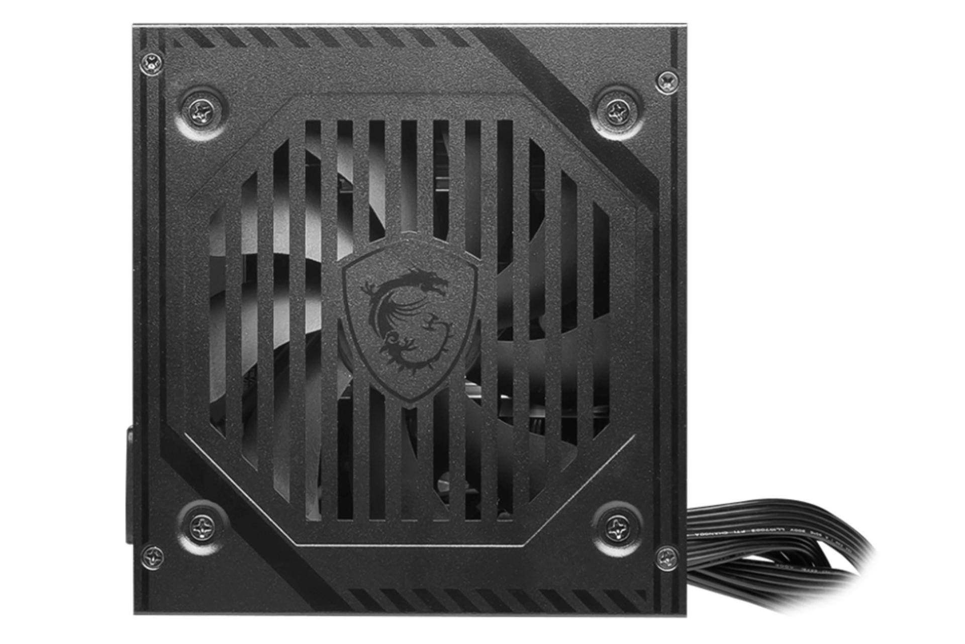 پاور کامپیوتر ام اس آی MSI MAG A600DN با توان 600 وات نمای فن