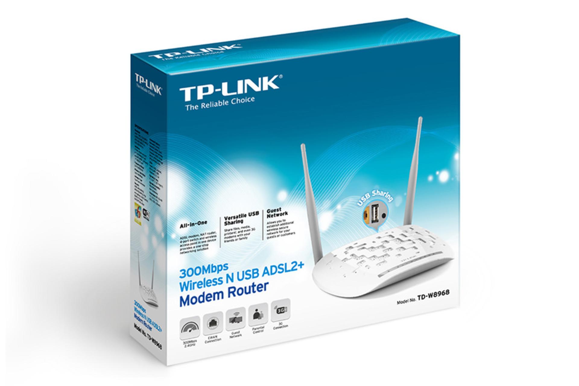 بسته‌بندی مودم - روتر تی پی لینک tp-link TD-W8968
