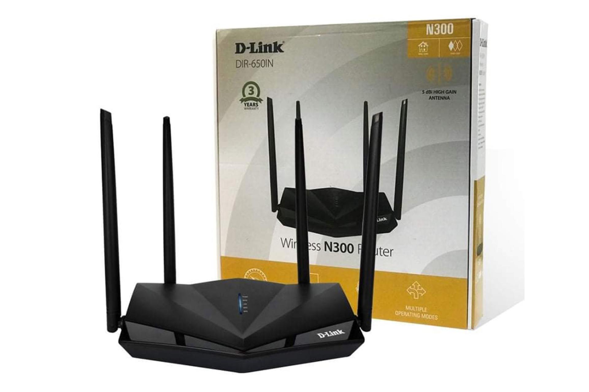 بسته‌بندی روتر دی لینک D-Link DIR-650IN