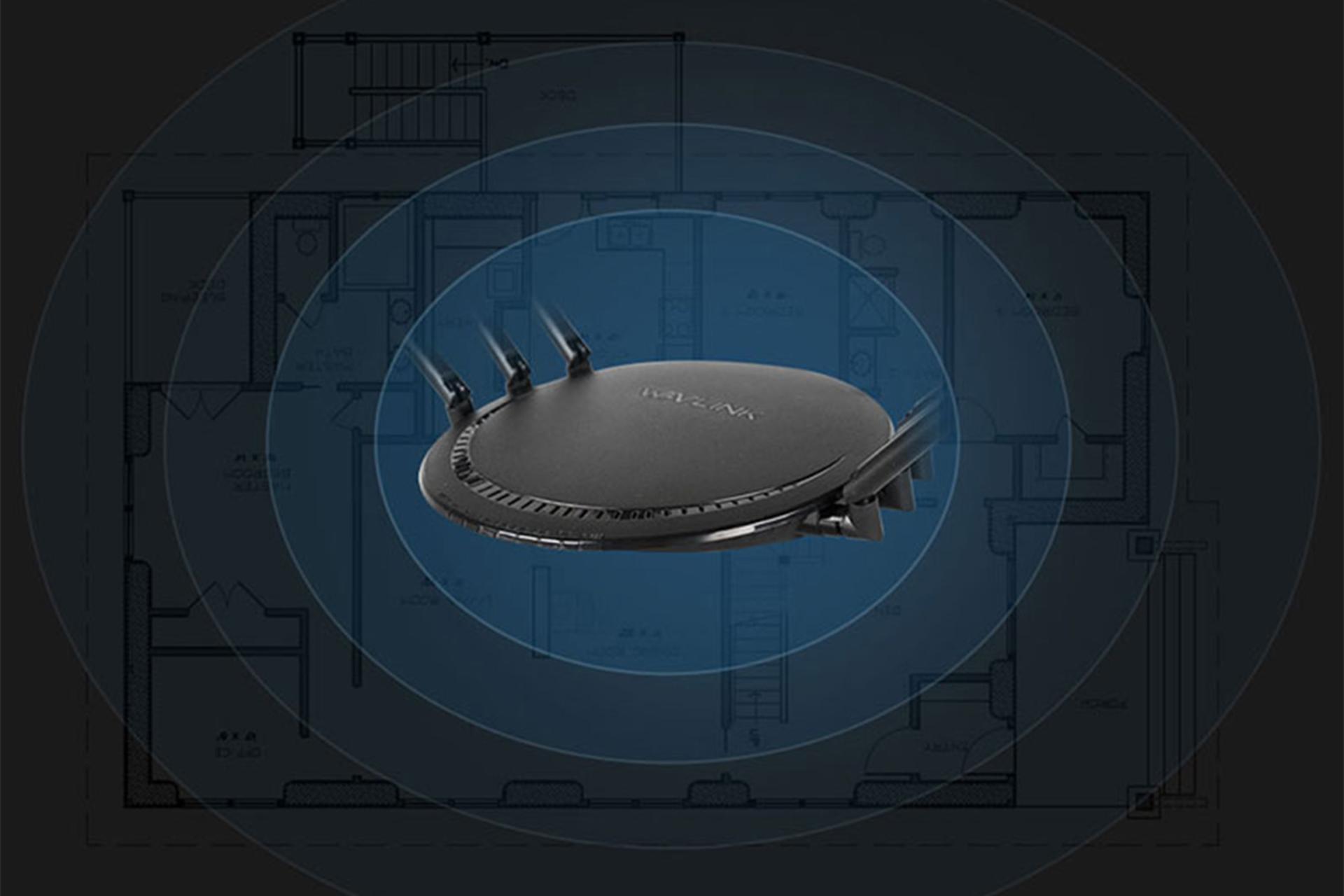نمای کناری روتر ویولینک WAVLINK WL-WN531A6