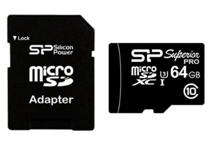 مرجع متخصصين ايران سيليكون پاور SDXC با ظرفيت 64 گيگابايت مدل Superior Pro كلاس 10