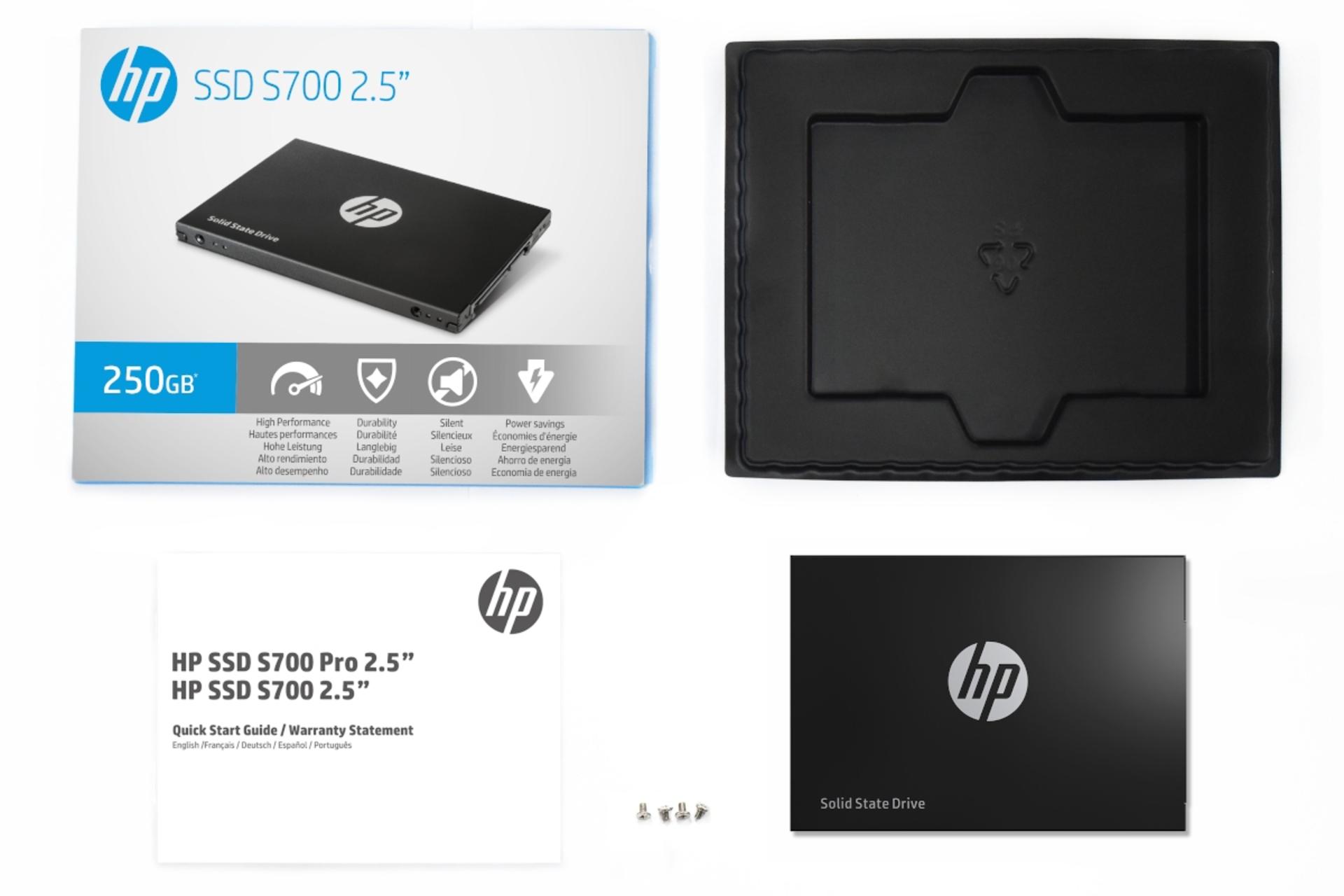 اقلام همراه SSD اچ پی HP S700 SATA 2.5 Inch 250GB ظرفیت 250 گیگابایت